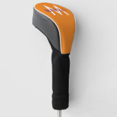 Orange Lila Monogram Personalisiert Modern Driver Golf Headcover (angewinkelt)