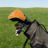 Orange Lila Monogram Personalisiert Modern Driver Golf Headcover (In SItu)