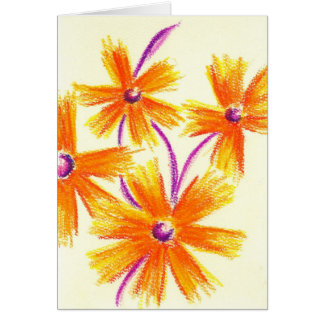 Orange lila PastellBlumen