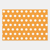 Orange Lila Polka Dot Circles Geometrisches Muster Geschenkpapier Set (Vorderseite 3)