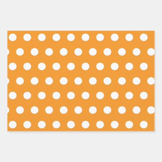 Orange Lila Polka Dot Circles Geometrisches Muster Geschenkpapier Set (Vorderseite 3)