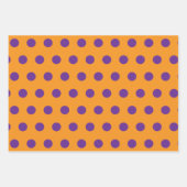 Orange Lila Polka Dot Circles Geometrisches Muster Geschenkpapier Set (Vorderseite 2)