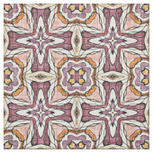 Orange Lila Retro Chic Nouveau Deko Muster Stoff (Muster)