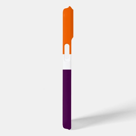 Orange, Lila Schlichte Farbblockgestaltung Case-Mate iPhone Hülle (Rückseite / Rechts)