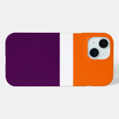 Orange, Lila Schlichte Farbblockgestaltung Case-Mate iPhone Hülle (Rückseite (Horizontal))
