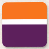 Orange, Lila Schlichte Farbblockgestaltung Getränkeuntersetzer (Vorderseite)