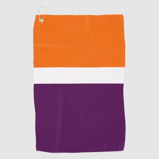 Orange, Lila Schlichte Farbblockgestaltung Golfhandtuch (Vorderseite)