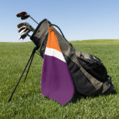 Orange, Lila Schlichte Farbblockgestaltung Golfhandtuch (Gras)