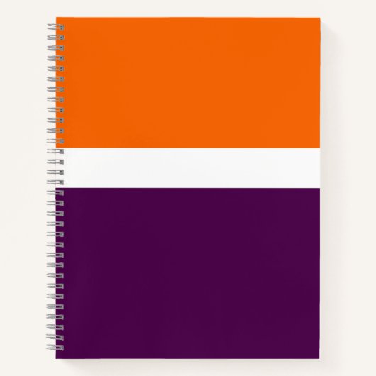 Orange, Lila Schlichte Farbblockgestaltung Notizblock (Vorderseite)