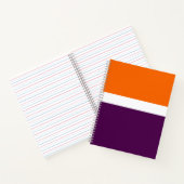 Orange, Lila Schlichte Farbblockgestaltung Notizblock (Innenseite)