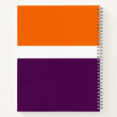 Orange, Lila Schlichte Farbblockgestaltung Notizblock (Rückseite)