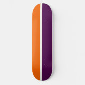 Orange, Lila Schlichte Farbblockgestaltung Skateboard (Vorderseite)