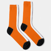 Orange, Lila Schlichte Farbblockgestaltung Socken (Rechts)