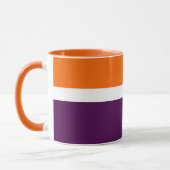 Orange, Lila Schlichte Farbblockgestaltung Tasse (Links)