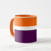 Orange, Lila Schlichte Farbblockgestaltung Tasse (Vorderseite Links)