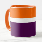 Orange, Lila Schlichte Farbblockgestaltung Tasse