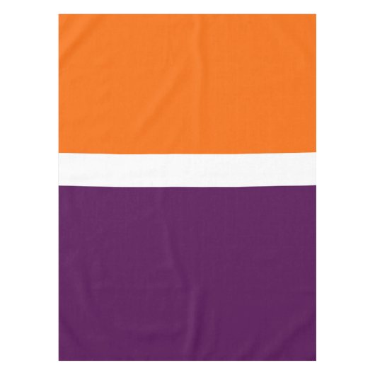 Orange, Lila Schlichte Farbblockgestaltung Tischdecke (Vorderseite)
