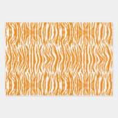 Orange Lila Schwarz-weißes Zebra Geschenkpapier Set (Vorderseite 3)