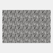 Orange Lila Schwarz-weißes Zebra Geschenkpapier Set (Vorderseite)