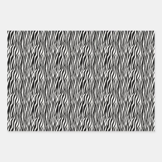 Orange Lila Schwarz-weißes Zebra Geschenkpapier Set (Vorderseite)