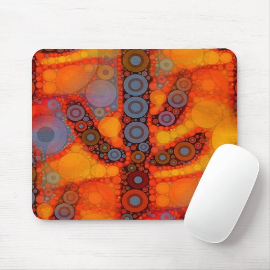 Orange Lila Südwest Saguaro Cactus Mosaic Mousepad (Mit Mouse)
