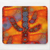 Orange Lila Südwest Saguaro Cactus Mosaic Mousepad (Vorne)
