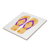 Orange Lila Summer Beach Flip Flops Keramik Tile Fliese (Seite)
