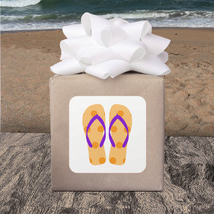 Orange Lila Summer Beach Party Drehe Flop Sticker