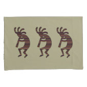 Orange Lila Tan Black Southwest Kokopelli Kissenbezug (Vorderseite-Rechts)