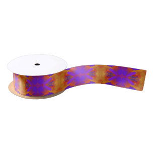 Orange Lila Und Rotes Abstraktes Grafik-Art-Design Satinband