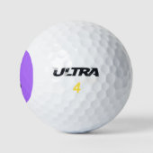 Orange lila Volltexteinheit mit Namensbuchstaben Golfball (Logo)