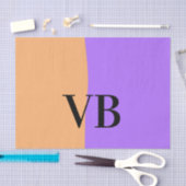 Orange lila Volltexteinheit mit Namensbuchstaben Seidenpapier (Handwerk)