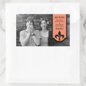 Orange Lilie Banner Save the Date Sticker (Tasche)