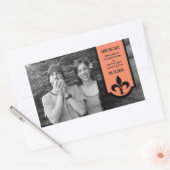 Orange Lilie Banner Save the Date Sticker (Umschlag)