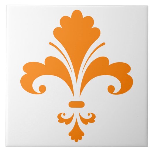 Orange Lilie Fliese (Vorderseite)