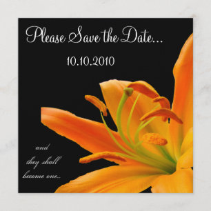 Orange Lilie Save the Date