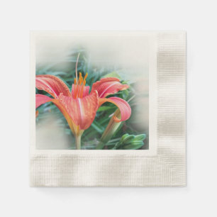 orange Lilie Serviette