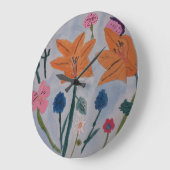 Orange-Lilie-Uhr Große Wanduhr (Winkel)