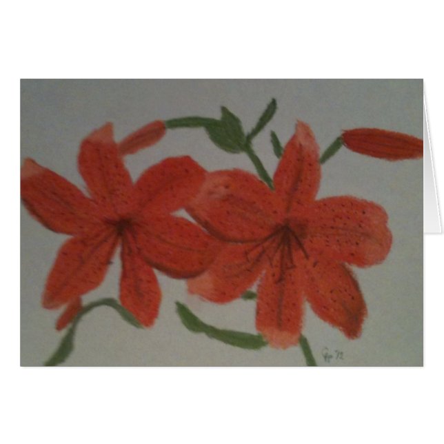 Orange Lilien (Vorderseite (Horizontal))