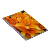 Orange Lilien Blume Design Notebook Notizblock (Rechte Seite)