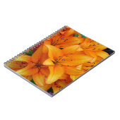 Orange Lilien Blume Design Notebook Notizblock (Linke Seite)