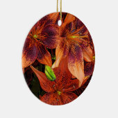 Orange Lilien Keramikornament (Rechts)