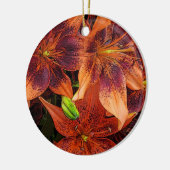 Orange Lilien Keramikornament (Links)