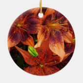 Orange Lilien Keramikornament (Hinten)