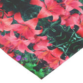 Orange Lilies Abstraktes Muster Kurzer Tischläufer (Ecke)