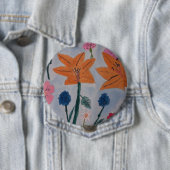 Orange Lilies Abzeichen Button (Beispiel)