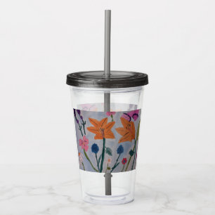 Orange Lilies Acryltrinkbecher