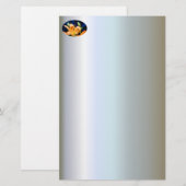 Orange Lilly Blume Blosso Briefpapier (Vorne/Hinten)