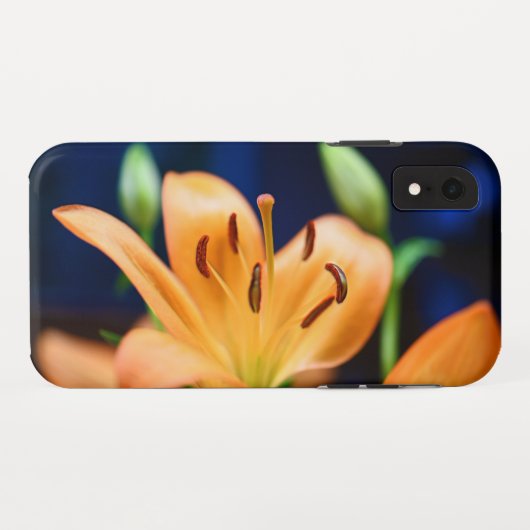 Orange Lilly Blume Blosso Case-Mate iPhone Hülle (Rückseite (Horizontal))