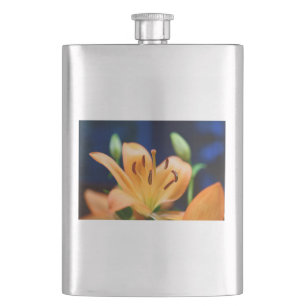 Orange Lilly Blume Blosso Flachmann
